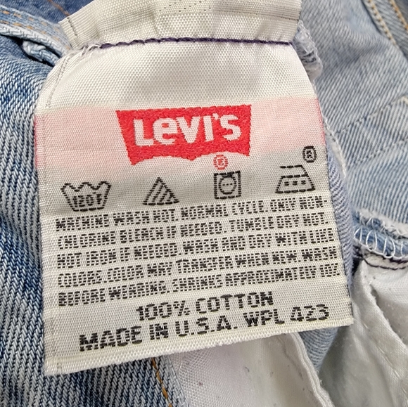 90s Levi's 501 High Rise Straight Leg Button Fly Distressed Jeans Size 28×33 - Picture 7 of 16